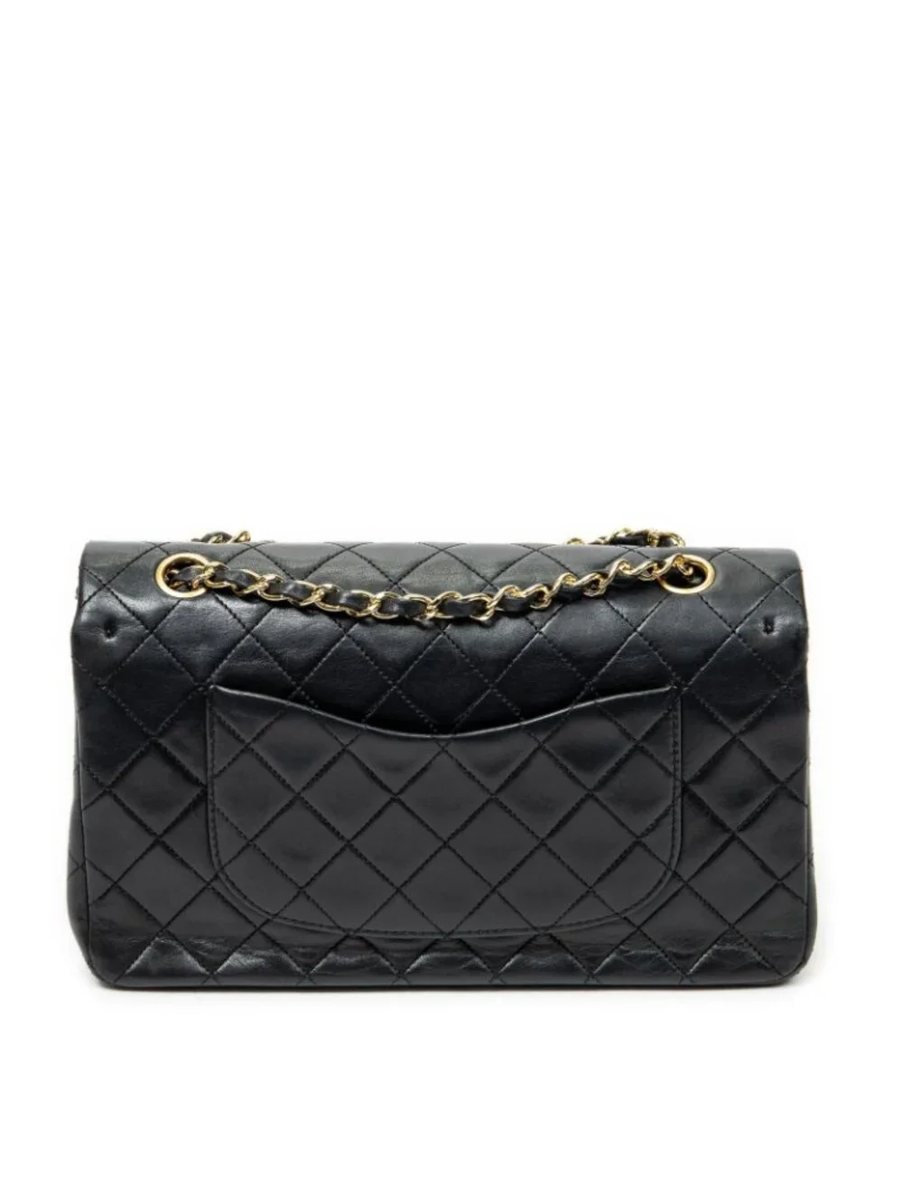 Chanel Quilted Double Flap Black Lambskin Leather